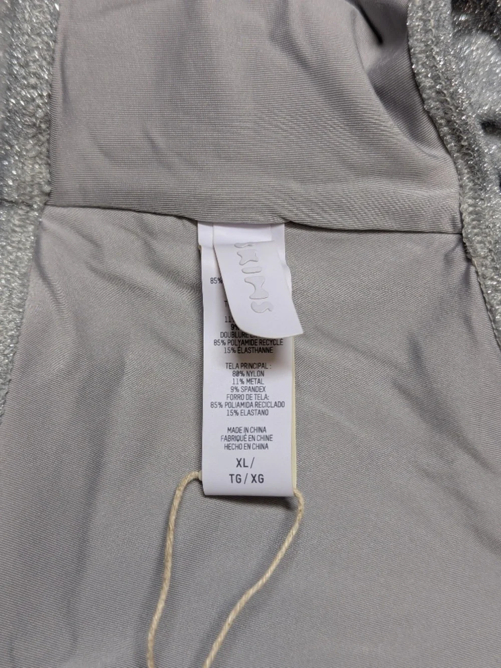 NWT Skims Glitter Swim Scoop Bikini Top - Size XLarge